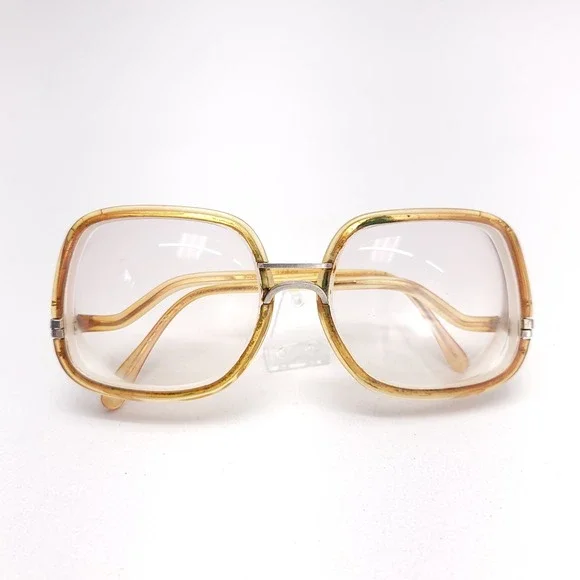 Vintage Drop Frame Glasses Gold Eyeglasses Mod 870 B Frames Only 52-18-140